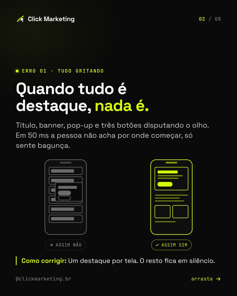 Quando tudo é destaque, nada é.