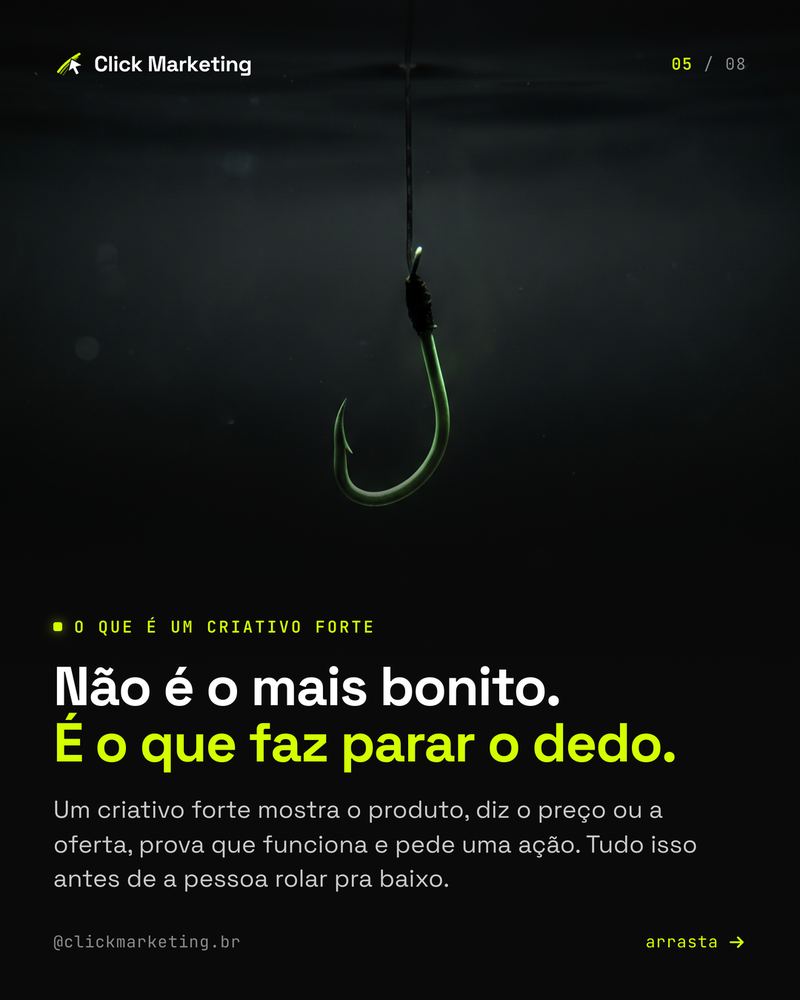 Não é o mais bonito.É o que faz parar o dedo.