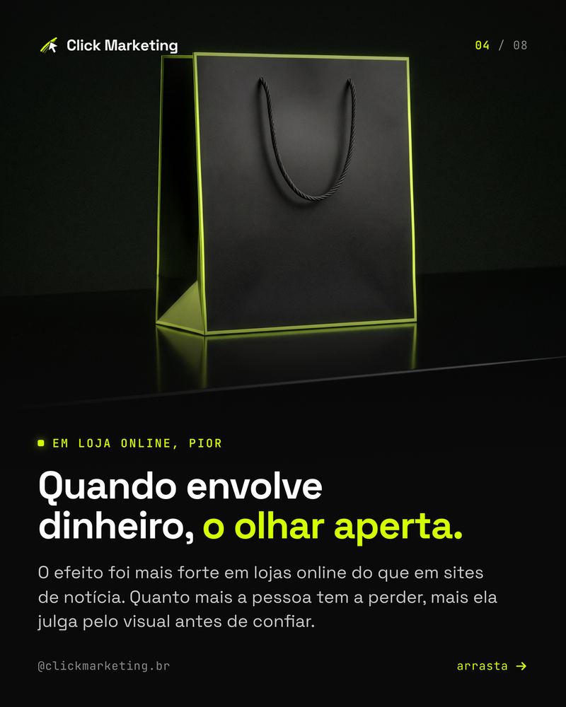 Quando envolve dinheiro, o olhar aperta.