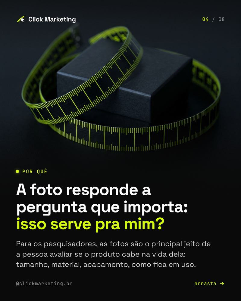 A foto responde a pergunta que importa: isso serve pra mim?