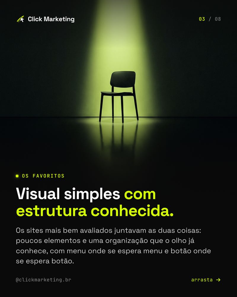 Visual simples com estrutura conhecida.