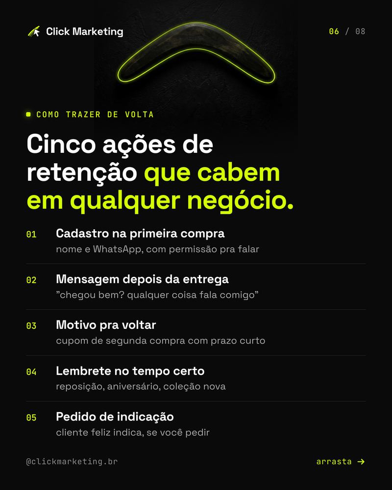 Cinco ações de retenção que cabem em qualquer negócio.
