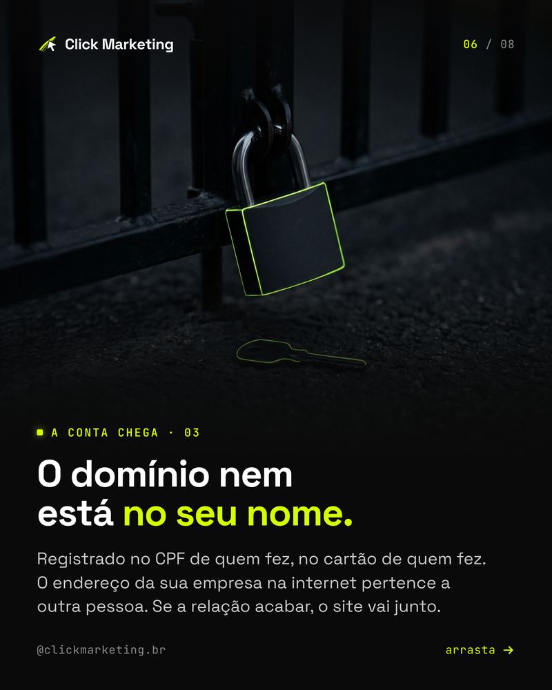 O domínio nem está no seu nome.