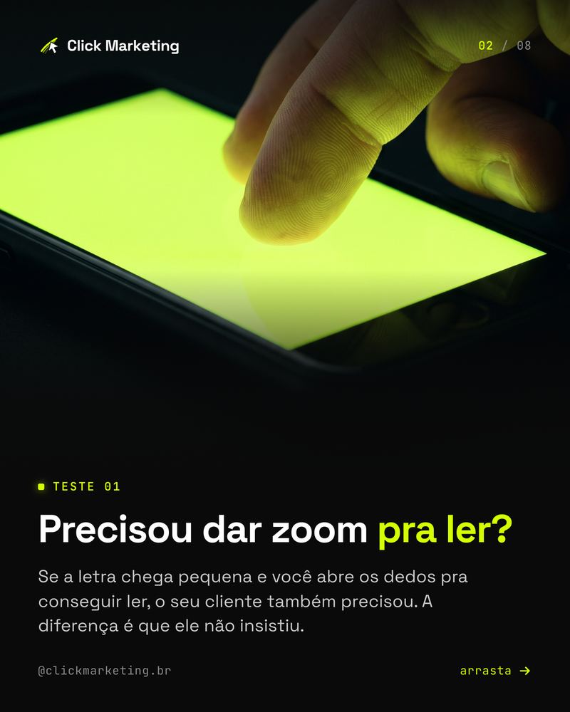 Precisou dar zoom pra ler?